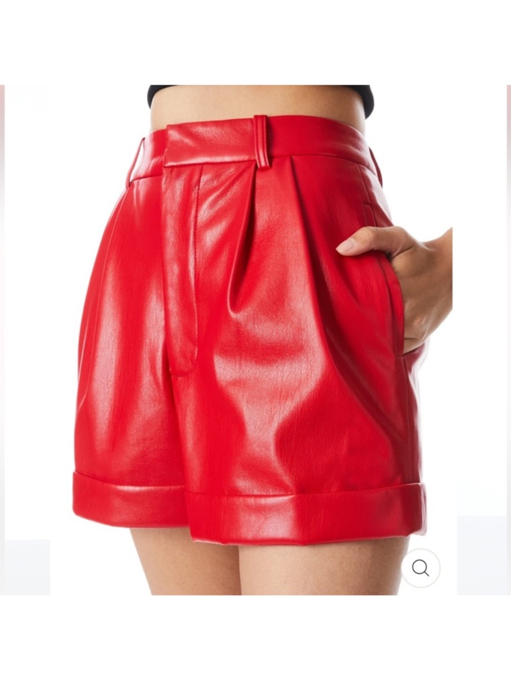 Alice + Olivia Red Conry Vegan Short